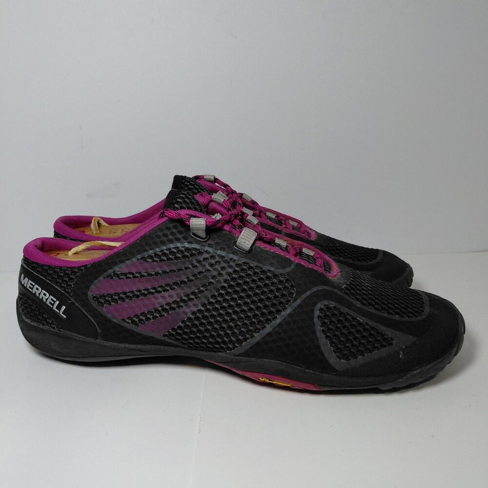 Merrell Pace Glove 2 Barefoot Trail Running Shoes Black Purple Vibram Womens 7